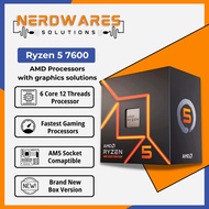 AMD Ryzen 5 7600 7600X 6 Cores 12 Threads with Radeon Vega Graphics Processor Support AM5 CPU Socket