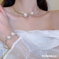 necklace  项圈  项链  项链性感女神珍珠开口项圈项链女珍珠颈脖链夸张锁骨链
