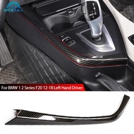 OPENMALL Carbon Fiber Car Center Console Gear Shift Panel Sticker L-Shape Cover Interior Decoration 