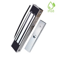 กลอนแม่เหล็กแบบกันน้ำสำหรับติดตั้งภายนอกอาคาร IP68 Magnetic Lock 600 Lbs 24V รับประกัน 1 ปี