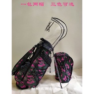 New Golf Bag Nylon Fabric for Men and Women Same Style Tripod BaggolfBracket Bag Fashion Rivet Bag Two Caps