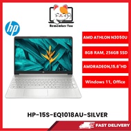 HP 15S-EQ1018AU Laptop (Athlon 3050U 3.20GHz,256GB SSD,8GB RAM,AMD Radeon,15.6'' HD,W11) - Silver