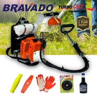APACHE/BRAVADO TurboCUT BG328 Backpack Brush Cutter Mesin Rumput 32.8cc Tahan Lasak 1 Year Warranty
