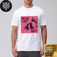 S-5XL Ready Stock ROSÉ And Bruno Mars New Song APT.Unisex T-shirt For Men/Women Unisex Streetwear Ca