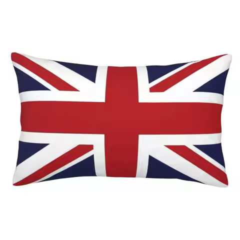 Custom Union Jack Flag Throw Pillowcase Polyester Cushion Cover Home Bed Sofa Office Decor Comfort P