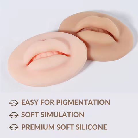 1 Pcs Soft Silicone lip practice 3D Practice Lips Mold With Teeth Reuseable Training Skin For Lip Bl