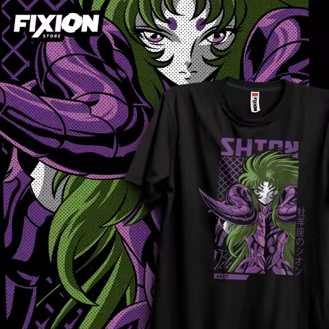T-shirt For Anime Saint Seiya – Abril – [Negra] #9 Mange Tee