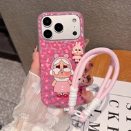 3D Crying Leopard Print Lanyard Phone Case For iPhone 17 Pro Max 17 Air 16 Plus 15 14 13 12 11 Shock