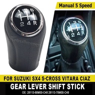 Car Gear shift knob Manual 5 6 Speed Lever Hand Ball For Suzuki SX4 S-Cross Vitara Ciaz 1.6L 1.4T