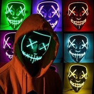 Halloween LED Light Terror Mask Cool Party Flashy Luminous Mask Glow in the Dark Cosplay Horror Mask