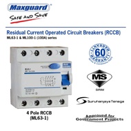 MAXGUARD  ELCB 40A/63A/100A 4P 300MA RCCB