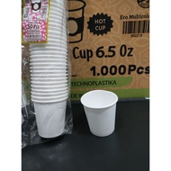 Nesto Plain White 6.5 Oz Paper Cup (50pcs) / 6.5 Oz Paper Coffee Cup