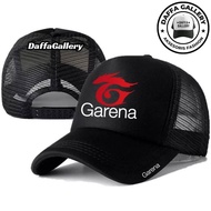 Daffaa Gallery GARENA Trucker Hat - GARENA Logo Distro Hat - Premium GARENA Hat - Adult Men's Hat - 