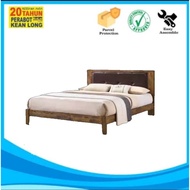 KLSB Queen Wooden And PVC Bed / Wooden Bed Frame / Wooden Bed Frame Queen / Katil Kelamin kayu / Katil Kayu