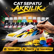 Flap Shoes Care - Leather Shoe Paint Cat Sepatu Kulit & Sintetis Hitam & Warna Permanen Anti Luntur