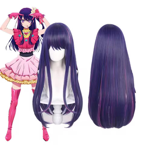 OSHI NO KO Hoshino Ai Purple Wig Anime Cosplay Headwear Girl Lolita Ponytail Heat Resistant Wigs Hai