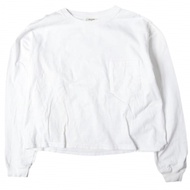GOODWEAR x BEAMS BOY (Goodwear x Beams Boy) 美國獨家訂製大尺碼長袖T卹，M碼，白色，長袖，帶口袋 [二手] [GOODWEAR × BEAMS BOY]