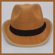Fedora Hat Caramel Colorbeludru Fedora Hat Caramel Hat Men's AdultPOLOS COOL and OKWanita