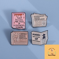 XHsubCuteJoinPin Feminist Horror Stories Enamel Pin Patriarchal Terror Brooch Story Book Pins Lapel 