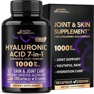 Hyaluronic Acid Supplements 1000 mg - Collagen | MSM | Boswellia | Vitamin D3, C & E - Hyaluronic Ac