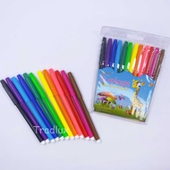 Hippo Water Colour Markers / Magic Colour / Fibre Tip Colour Pen - 12 Colours