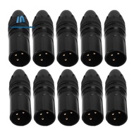 DIY Microphone XLR 3Pin Male Plug DIY Microphone 3Pin Connector XLR 3Pin Connector