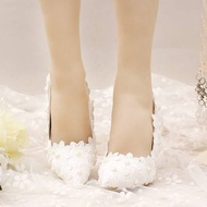 AR - Bridal Flower Heels party shoes PNG 02
