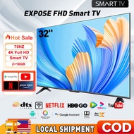 Expose Smart TV LED TV 32 Inch FHD Flat Screen TV 43 Television Android 9.0 TV built-in Netflix