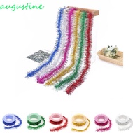 AUGUSTINE Tinsel Hanging Rattan, 1.5M Shapeable Colorful Ribbon, Garland Multicolor Flashing Gold Si