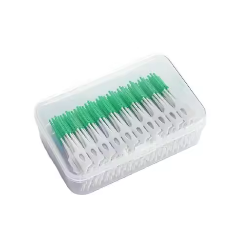 200 pcs/box Silicone Interdental Brushes Super Soft Dental Cleaning Brush Teeth Cleaner Dental Floss