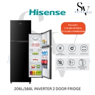 HISENSE RT220N4ABN 206L 2 DOOR REFRIGERATOR INVERTER NO FROST BLACK