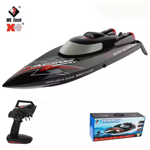 WLtoys WL916 RC Boat 2.4Ghz 55KM/H Brushless High Speed Racing Boat 2200mAh Remote Control Speedboat
