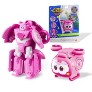 Super Wings 2-in-1 Transformer Toys, 2.6" Dizzy Pet Mode & 4.3" Mecha Mode, Rescue Bots Transforming