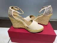 菲拉格慕Salvatore Ferragamo ferragamo 卯丁楔型鞋裸色 氣質 二手真品