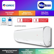 [SAVE 3.0 RM200] Gree Queen Series Inverter Air Conditioner | Gree Aircond Gree 1.0HP 1.5HP 2.0HP 2.5HP GWC09ACC-K6DNA5D