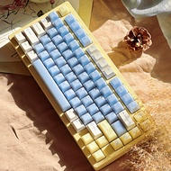 Sea Salt Soda/White Peach Oolong Semi-Transparent Mechanical Keyboard Keycap Large Full Set PBT+PC T