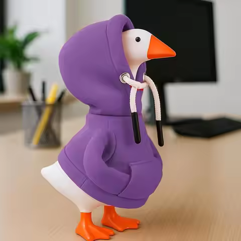 7 Inch Desk Geese Hoodies Outfit Tabletop Animal Costume Decor, Porch Outdoor Party Holiday Decorati