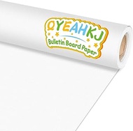 Qyeahkj White Bulletin Board Paper Roll White Bulletin Board Background Paper Fade Resistant Classro