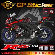 Cool simple Yamaha R15 striping sticker V3, R15 sticker V3, R15 sticker, R15 striping GP 017V3