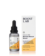 BOOST LAB Vitamin B3 Blemish Rescue Serum - Reduce Skin Blemishes, Acne, Enlarged Pores, Redness and