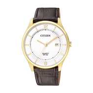 Karnvera Shop นาฬิกาข้อมือผู้ชาย Citizen Analog White Dial Men Watch BD0043-08B