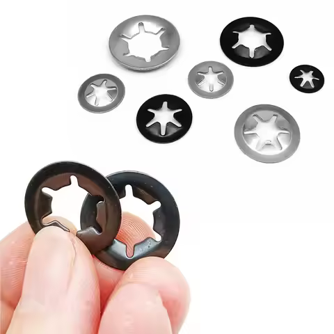 M2 to M12 External Circlip Self-Locking Retaining Clip Push On Shaft Bearing Snap Ring Washer 65mn S