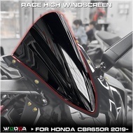 WOOGA CBR650R Race High Windscreen For Honda CBR650R 2019-2025 Sport Touring Windshield Double Bubbl