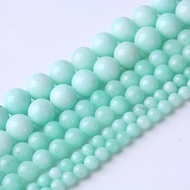 HIJAU Natural Green Round Quartz Amazonite Stone 6-10mm