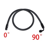 1M AN6 6AN Black Braided Oil Fuel Fittings Hose End 90+90 Degree /0+90Degree Oil Adaptor Kit Oil Fue