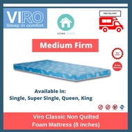 Viro Classic Non-Quilted Foam Mattress - 8 inch