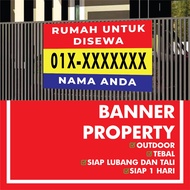 Banner Property, Property Banner, Banner Kedai Untuk Disewa, Banner Rumah Untuk Disewa, Rumah/Kedai 