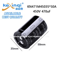 (1pcs)450V 470uF D35xL50mm 1.38x1.97in KN471M45035*50A Snap-In Aluminum Electrolytic Capacitor