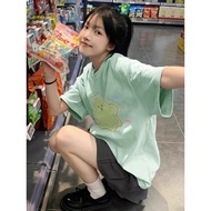 COD - Mint Green Pure Cotton Short Sleeve T-Shirt | Women's Summer Wear | Unique Korean Fashion Tren