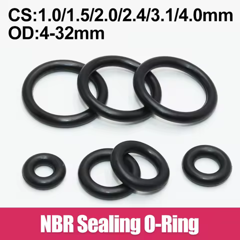 100/20pcs Oring CS1/1.5/2/2.4/3.1/4mm O Ring Sealing Washer NBR Ring Plumbing Round Rubber Gasket Oi